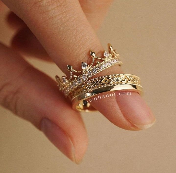 Royal Crown Stacking Ring Set