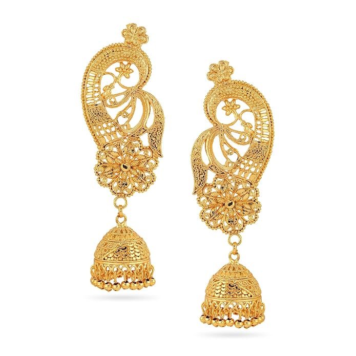 Rubans Indian Ethnic Ear Cuff Jhumka for Women Western Earrings Stylish - Image 7