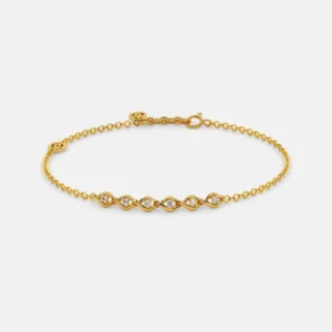 BlueStone Diamond Bracelet In 18Kt Yellow Gold for Women The Helix Bracelet