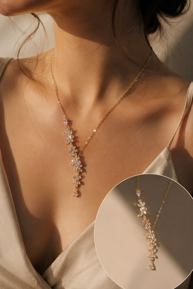 Luxury Gold Crystal Necklace