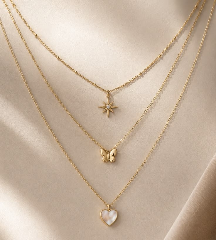 Dainty Layered Gold Necklace Set
