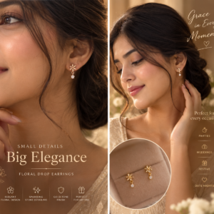 Elegant Floral Drop Earrings